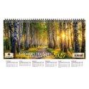 Kalendarz biurkowy poprzeczny 2027 tygodniowy A4 285mm x 135mm Pan Kalendarzyk (KBP-V)