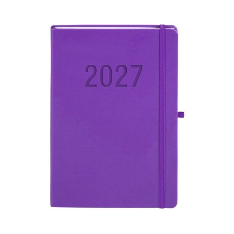 Kalendarz książkowy (terminarz) 2027 MEMOFIX tygodniowy B5 Antra (fioletowy)