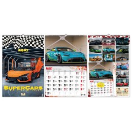 Kalendarz ścienny 2027 SUPER CARS 470mm x 320mm Pan Kalendarzyk (A3 VD.17)