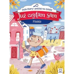 Książeczka edukacyjna Już czytam sam. Pinokio. Duże litery i podział na sylaby Aksjomat (3071)