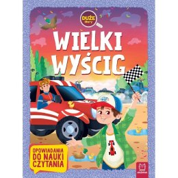 Książeczka edukacyjna Wielki wyścig. Duże litery. Opowiadania do nauki czytania Aksjomat (3132)