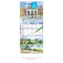 Kalendarz ścienny notatnikowy 2027 aKWARELE Z POLSKI 220mm x 490mm Lucrum (WN04)