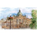 Kalendarz ścienny notatnikowy 2027 aKWARELE Z POLSKI 220mm x 490mm Lucrum (WN04)