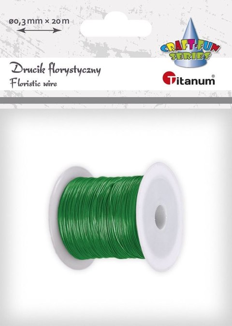 Drucik Craft-Fun Series florystyczny kolor: zielony 20 m 1 szt Titanum (24BR0201-1)