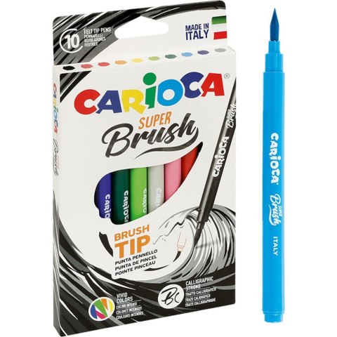 Flamaster brush tip 42937 10 kol. Carioca