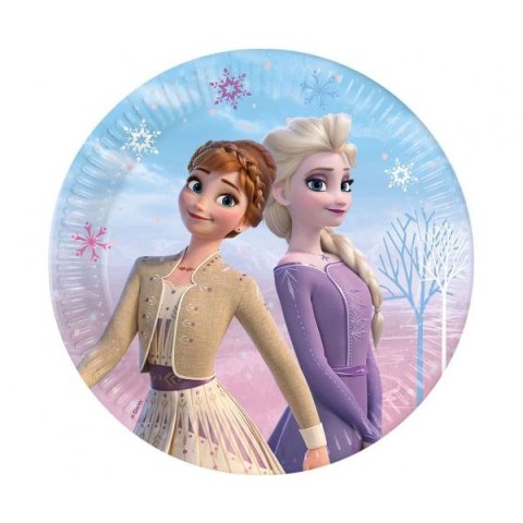 Talerz jednorazowy Frozen papier śr. 230mm 8 szt Godan (93838)