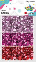 Cekiny Craft-Fun Series 8mm mix Titanum (BEF-007)