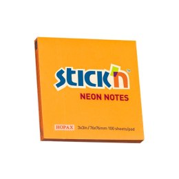 Notes samoprzylepny (karteczki) pomarańczowy 100k [mm:] 76x76 Stick'n (21164)