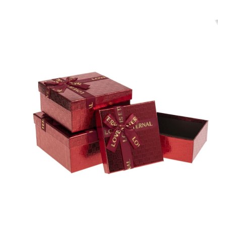 Pudełko na prezent Rozette (PUG-25265-KW RED set 3 pcs)