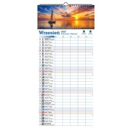 Kalendarz ścienny PASKOWY SZEROKI HOME MENAGER 220mm x 470mm Pan Kalendarzyk (KPS V.1)