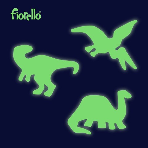 Naklejka ścienna Fluorescencyjna 24 szt dinozaury Fiorello (170-2810)