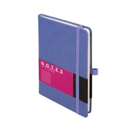 Notes (notatnik) B6 MEMOFIX liliowy krata Antra (kratka)