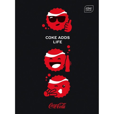 Zeszyt A5 HYBRID COCA COLA 32k. 70g linia kolor Interdruk (ZE60KFG)