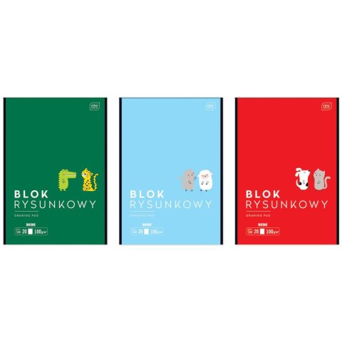 Blok rysunkowy BEBE KIDS A4 biały 100g 20k Interdruk (100g)