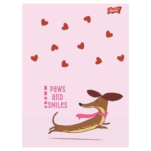 Zeszyt A4 LOVELY DACHSHUND 32k. 70g podwójna linia kolor Unipap