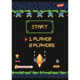Zeszyt A5 PIXEL UNIVERSE 16k. 70g podwójna linia kolor Unipap