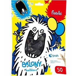 Balon gumowy metaliczny czarny 12cal Fiorello (170-2734)