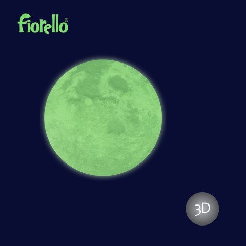 Naklejka ścienna Fluorescencyjna księżyc 3D Fiorello (170-2802)