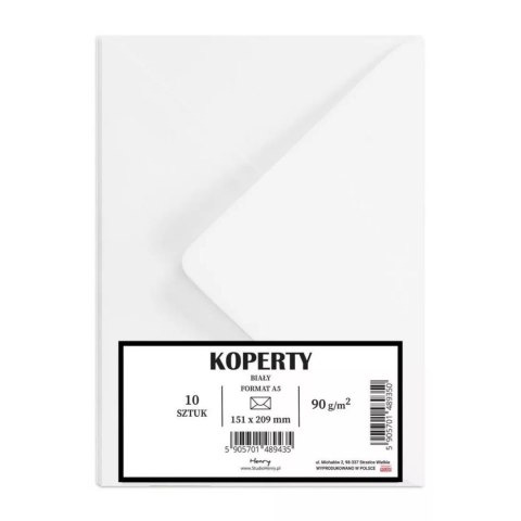Koperta A5 biała Henry (5905701489435) 10 sztuk