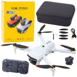 Dron D6 PRO Kamera Światła LED Aplikacja Jasnoszary Lean (23092)